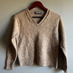 Puritan Vintage V-neck Wool Blend Sweater